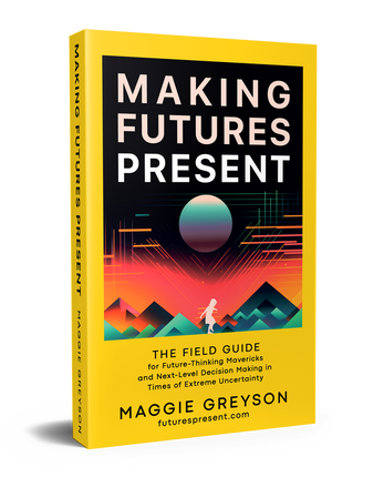 book cover. Making Futures Present
